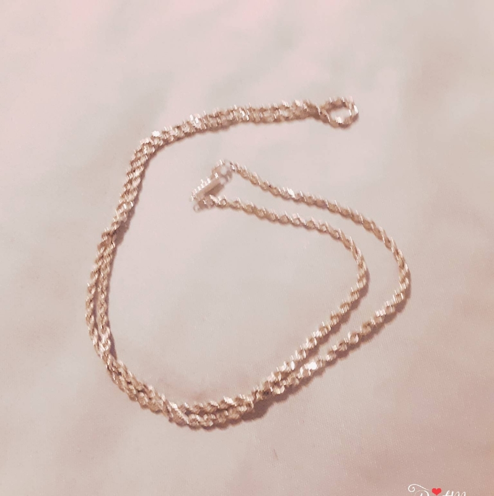 Solid 14kt gold rope chain